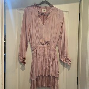Lana Dress in Romantic Blush with Subtle Bubble Top and Smocking